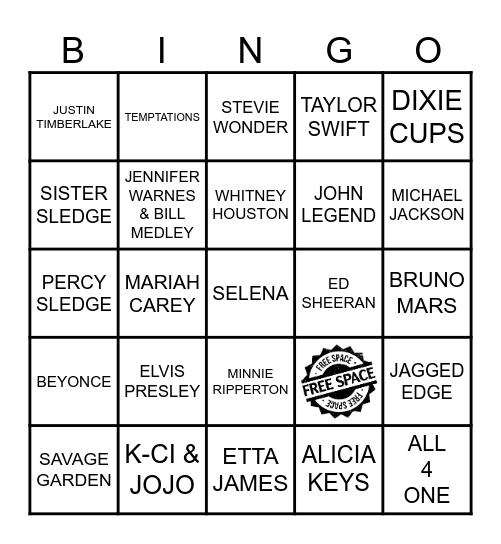THE WEDDING GAME Bingo Card