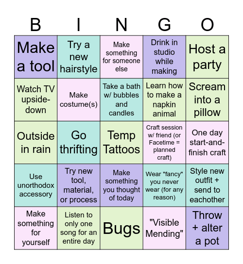 Silly Little Baby Bingo Card