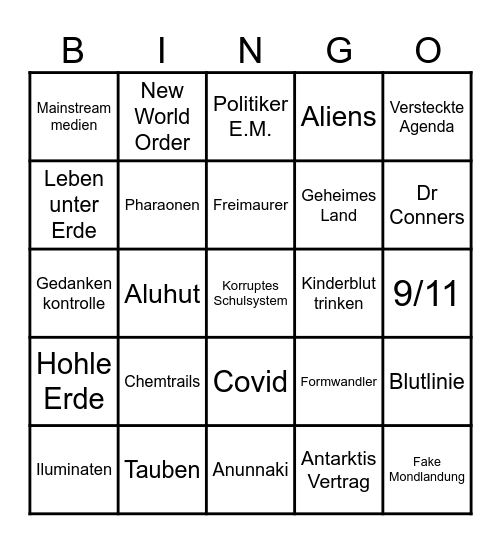 BS Bingo Card