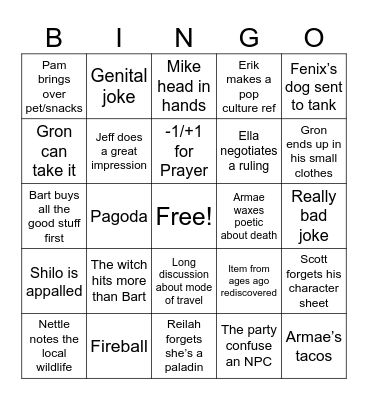 Menschenhauss Bingo Card