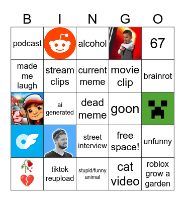 SHORTS VS REELS Bingo Card
