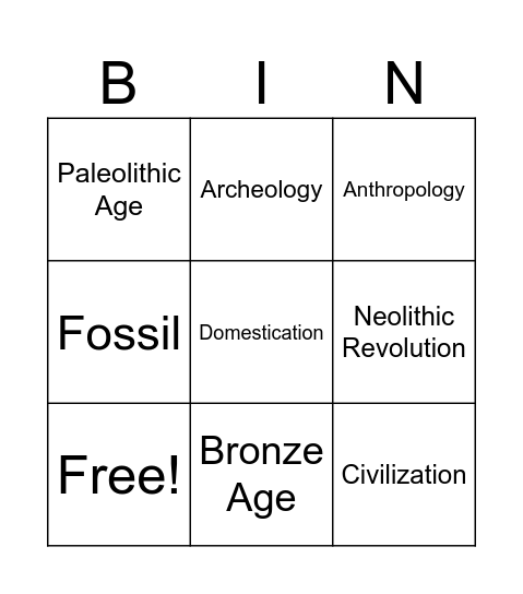 Vocab Bingo (S1W2) Bingo Card