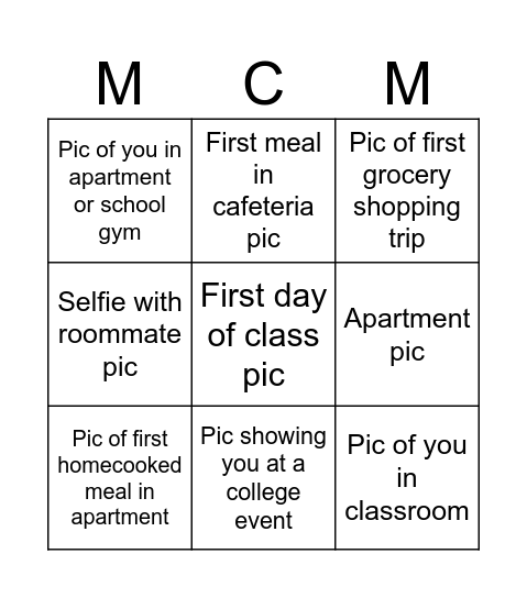 USC Upstate! Bingo Card