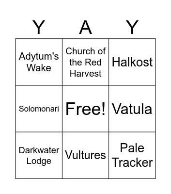 Sect bug bindgo! Bingo Card