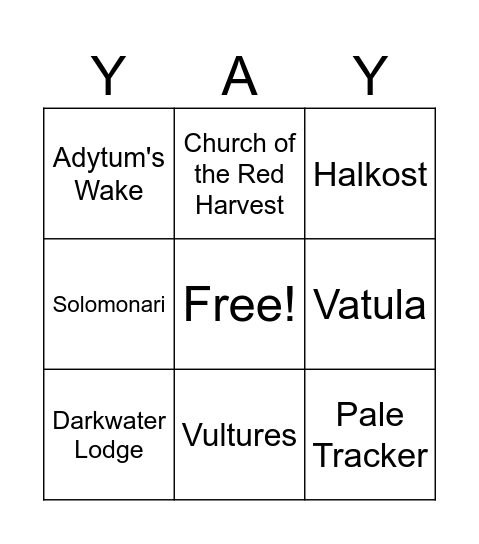 Sect bug bindgo! Bingo Card