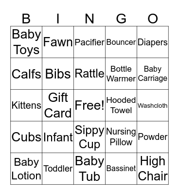 Two Peas in a Pod Bingo Card