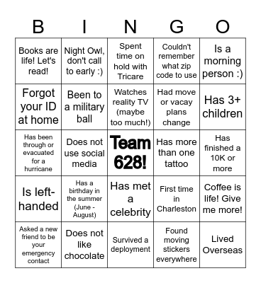 Find Someone Who Bingo Card