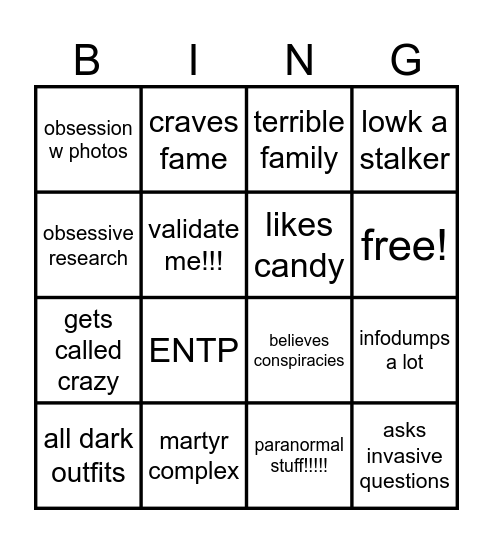 dib membrane kinnie Bingo Card
