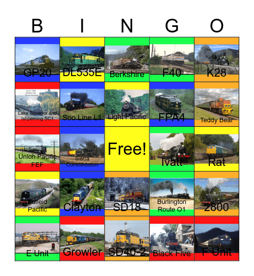 Railways That I would like to get paid besides Hy-Vee and my Commissary someday Bingo Card