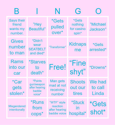 💃 Big Guy Bingo 💁‍♀️ Bingo Card