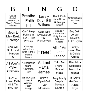 I Do Bingo Card