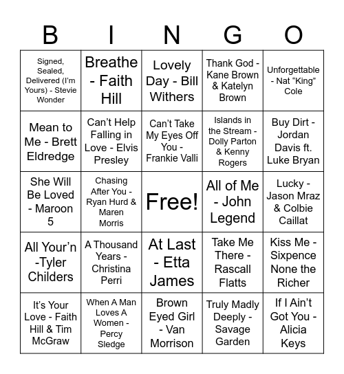 I Do Bingo Card