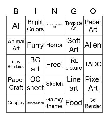 Pinterest FYP Bingo Card