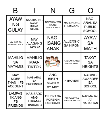 TELEBIBO HUMAN BINGO Card
