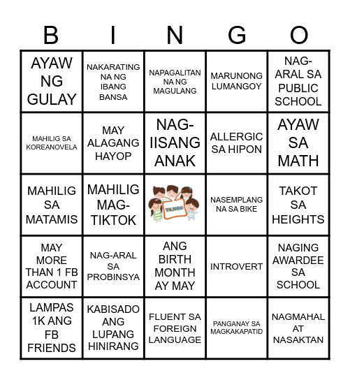 TELEBIBO HUMAN BINGO Card