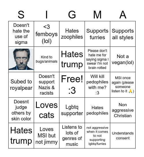 So sigma if you get bingo Card
