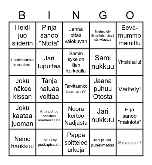 Keckeribingo 2025 Bingo Card