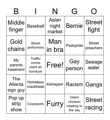 Atlanta Georgia Bingo Card