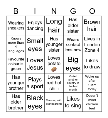 KNOW YOUR NEIGHBOURS 💁‍♀️💁‍♂️ Bingo Card