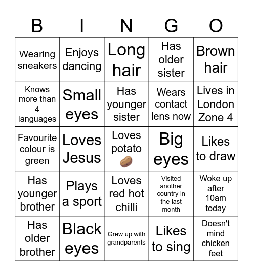 KNOW YOUR NEIGHBOURS 💁‍♀️💁‍♂️ Bingo Card