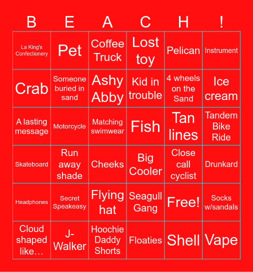 Won’t He Do It Trip Bingo Card