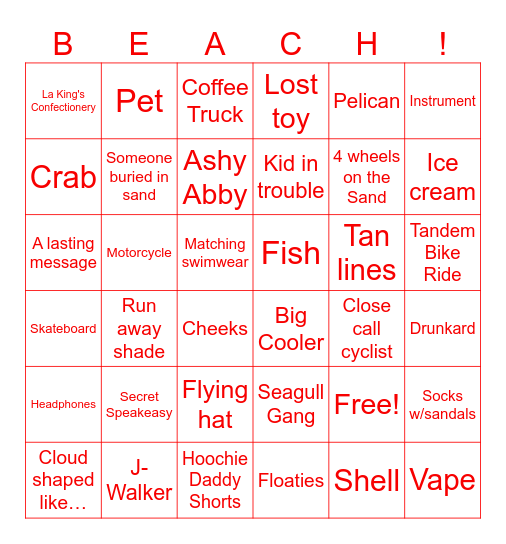 Won’t He Do It Trip! Bingo Card
