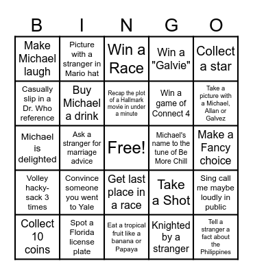 M.A.G BACHOLOR Bingo Card