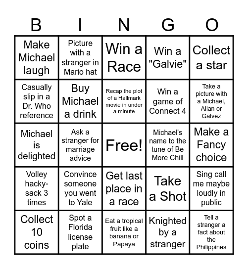 M.A.G BACHOLOR Bingo Card