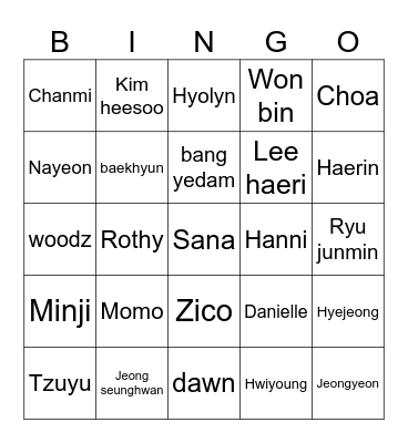 Summer 25 Bingo Card