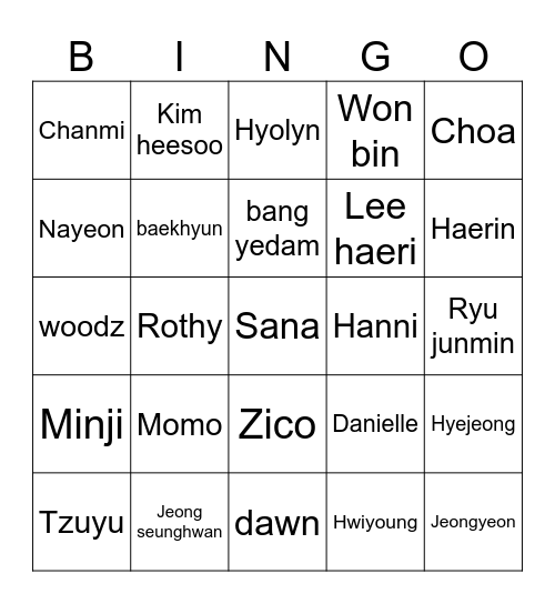 Summer 25 Bingo Card