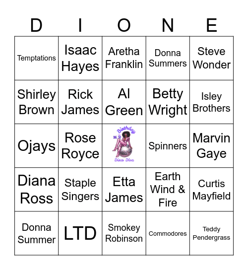 70's Trap Bingo Card