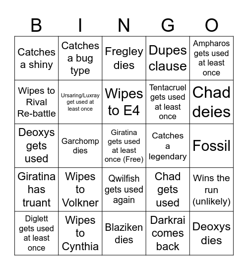 YLAPD #43 bingo Card