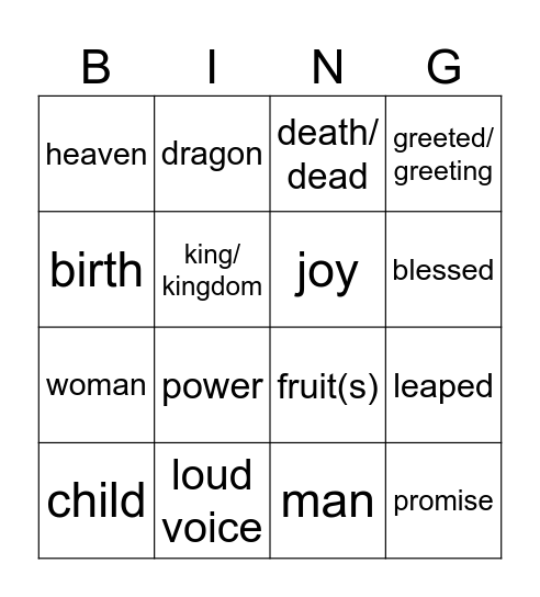 Assumption during the Day Bingo Card