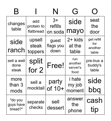MTM Bingo Card