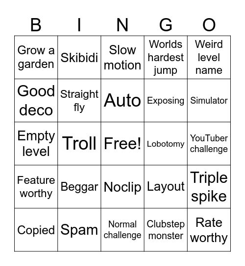 Recent Tab Bingo! Bingo Card