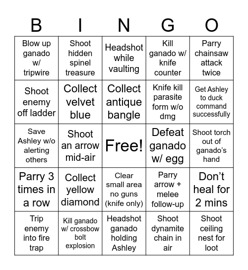 Board 4 – Hard Bingo Card