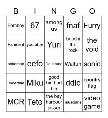 Wplace Bingo Card