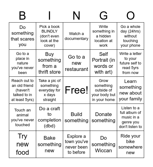 SSINNERS 2025 Bingo Card