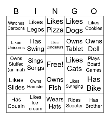 Who Are You? Bingo Card