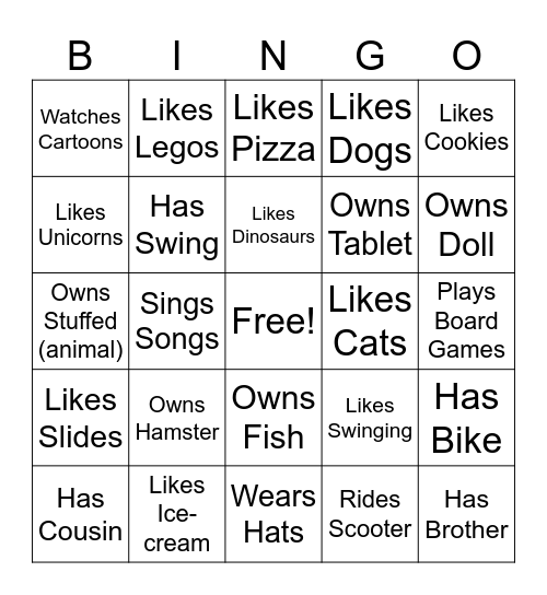 Who Are You? Bingo Card