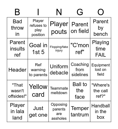 It's another season Bingo Card