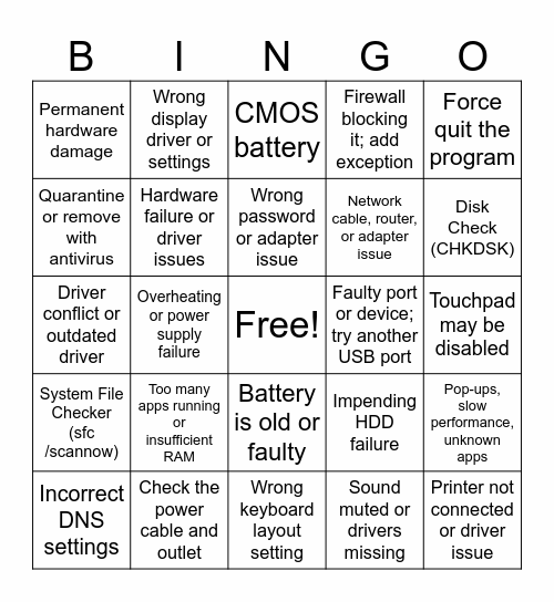 CPT10 - 2025-2026 Bingo Card