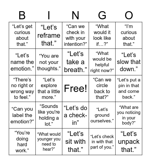 AJ's Graduation Party - Therapist Edition Bingo Card
