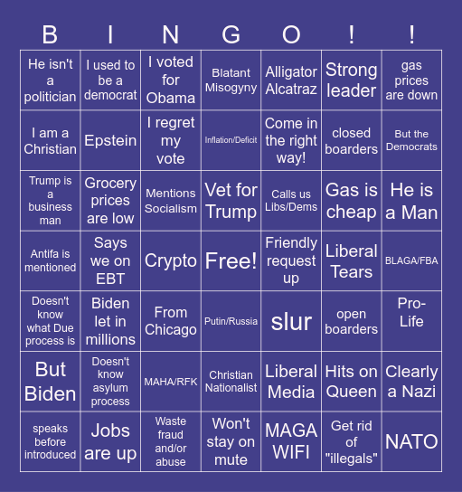 BLOC Bingo Card