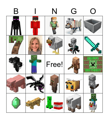 Gus's 6th Birthday BINGO Card