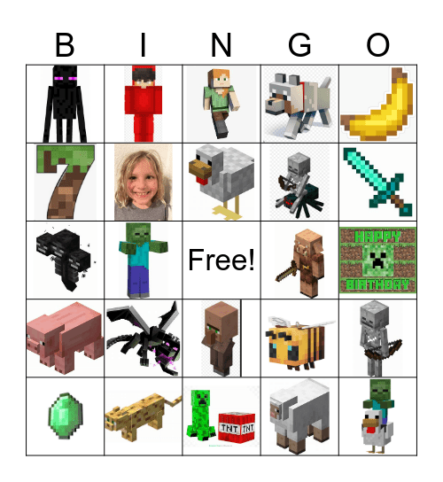 Gus's 6th Birthday BINGO Card