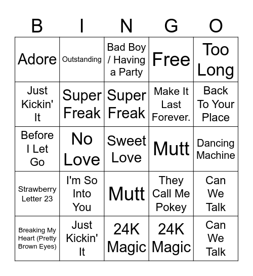 Lindsey & Kenny B-day Celebration Bingo Card