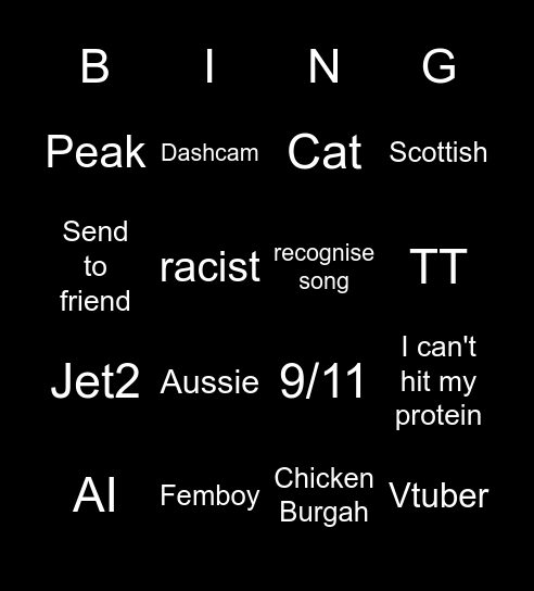 Bingo 17/8 Bingo Card
