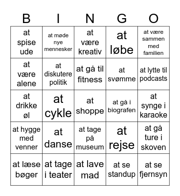 Lighed og forskellighed Bingo Card