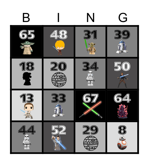 Star Wars Bingo! Bingo Card